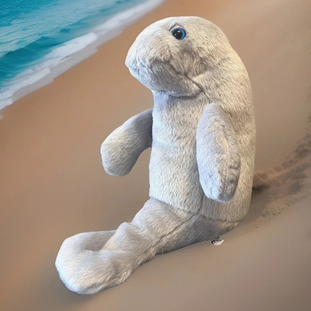 Baby Manatee Plush The Petting Zoo Stuffed Animal Realistic Toy Blue Eyes 2017